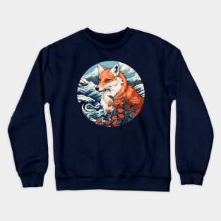 Ukiyo-e fox Crewneck Sweatshirt